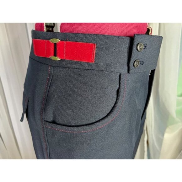 Johnny Carson suit blazer Vintage 1970s mod navy red - Picture 14 of 16